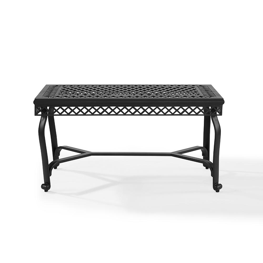Crosley Palermo Cast Aluminum Outdoor Coffee Table Co6203 Bk The Cast Aluminum Outdoor Coffee Table