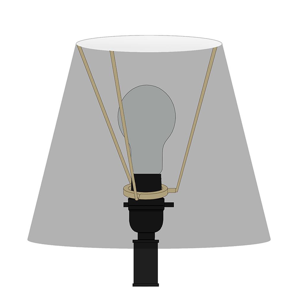 Hampton Bay Mix And Match 15 In Dia X 11 H Natural Linen Empire Table Lamp Shade