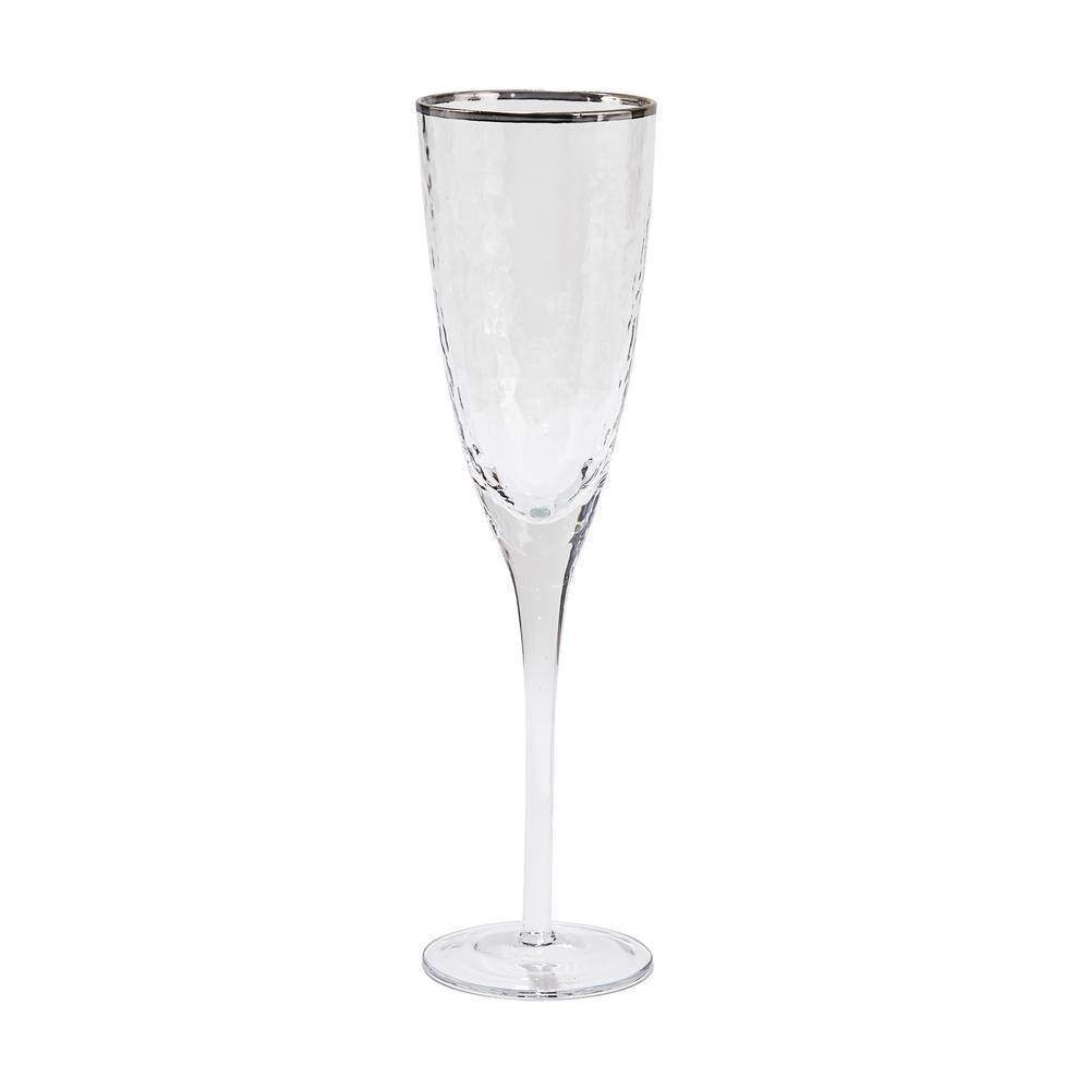 metallic champagne flutes