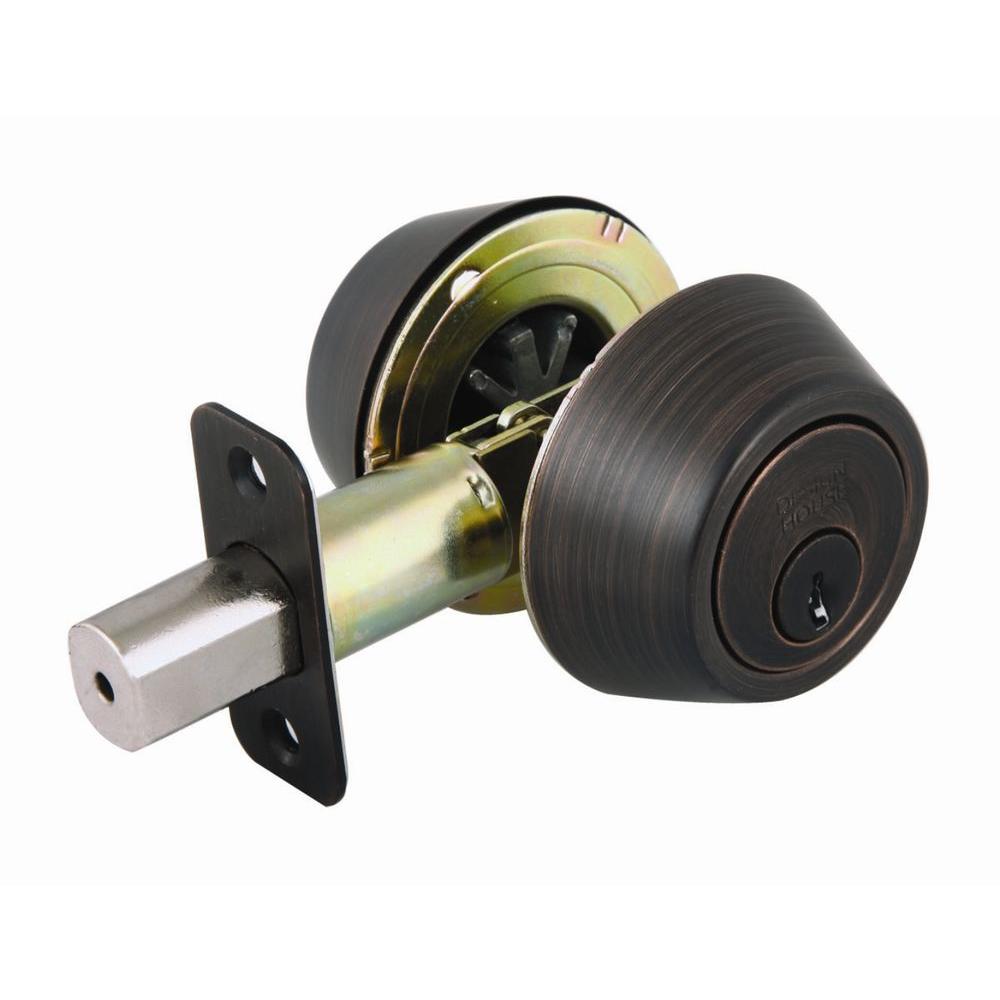 Design House Double Cylinder Brushed Bronze Deadbolt702613 The Home