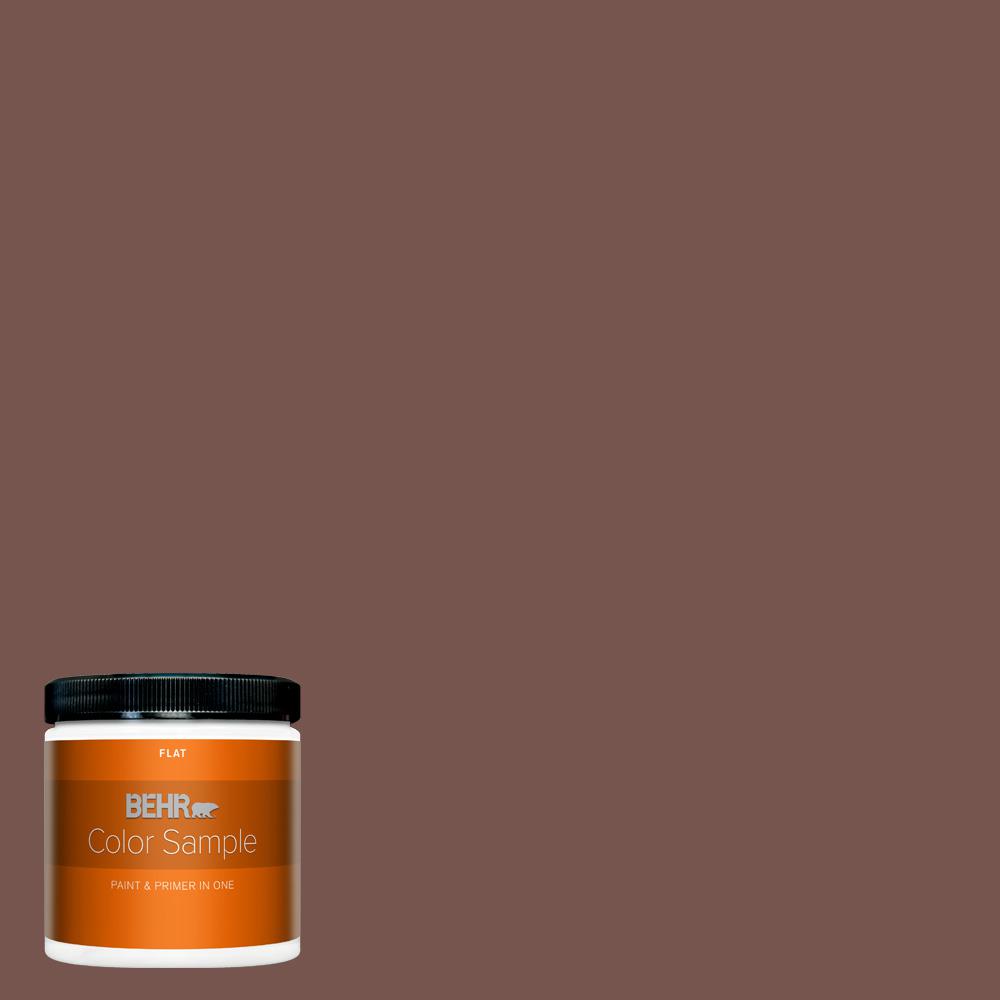 BEHR PREMIUM PLUS 8 oz. #PPU2-20 Oxblood Flat Interior Paint and Primer ...