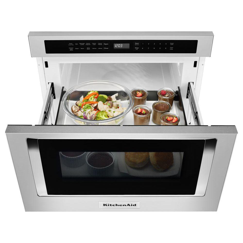 Kitchenaid 1 2 Cu Ft Under Counter Microwave Drawer In Stainless