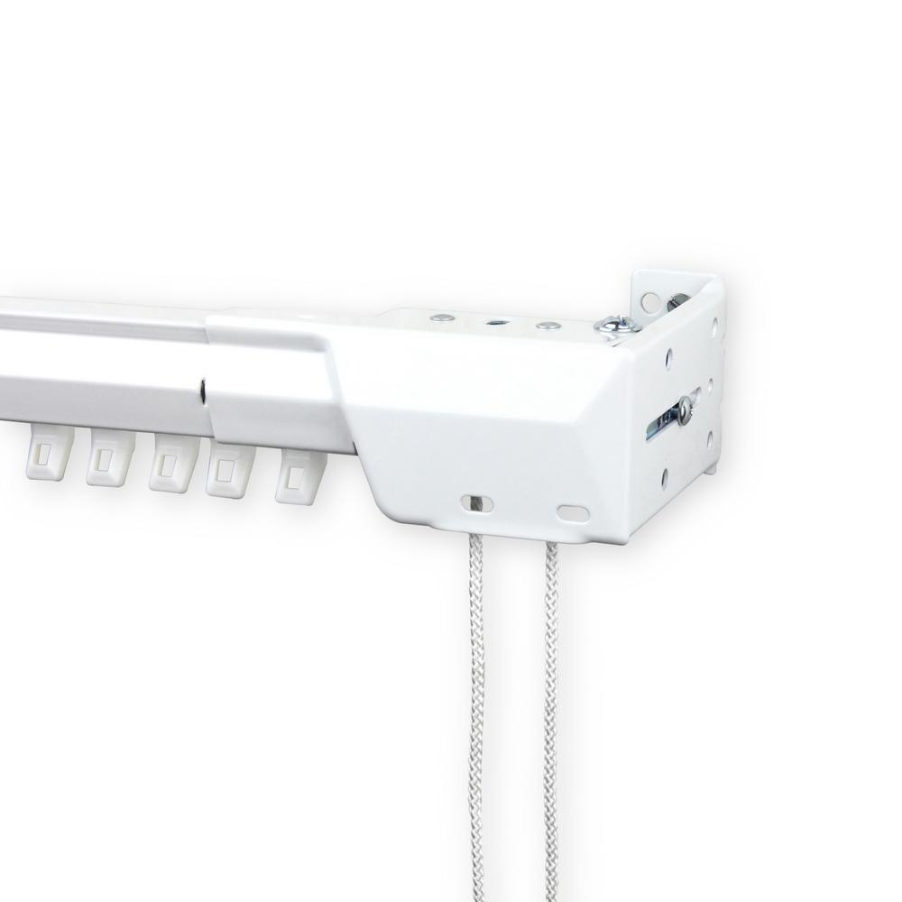 Rod Desyne Double Traverse Rod 84156 in. Center Open CordDraw Pinch