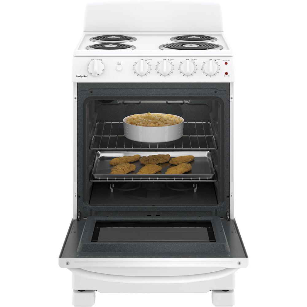 Hotpoint 24 In 2 9 Cu Ft Electric Range Oven In White