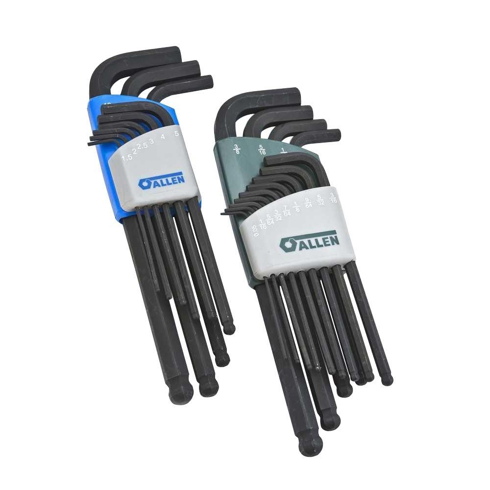 Husky SAE/MM Folding BallEnd Hex Key Set (17Piece)HBEFHKSM17PC The Home Depot