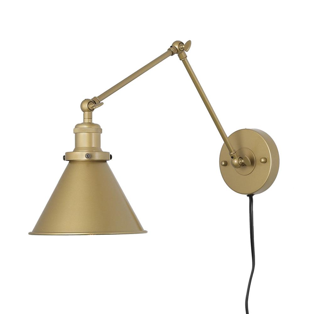 Lnc 1 Light Gold Wall Lamp Adjule Plug In Sconce A03468 Lnc 1 Light Gold Wall Lamp Adjule