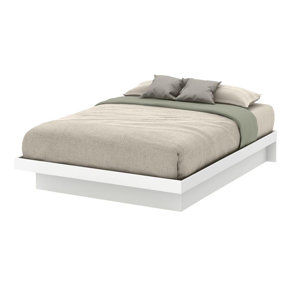 South S Basic Queen Size Platform Bed In Pure White 10160 The South S Basic Queen Size Platform Bed In Pure White