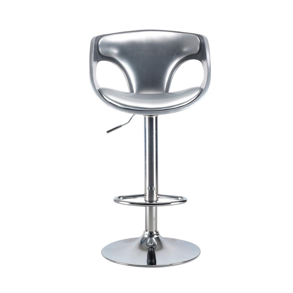 S Dente Merlyn 42 5 In Silver Swivel Bar Stool Bibs004svc The Silver Swivel Bar Stool Bibs004svc The Home Depot