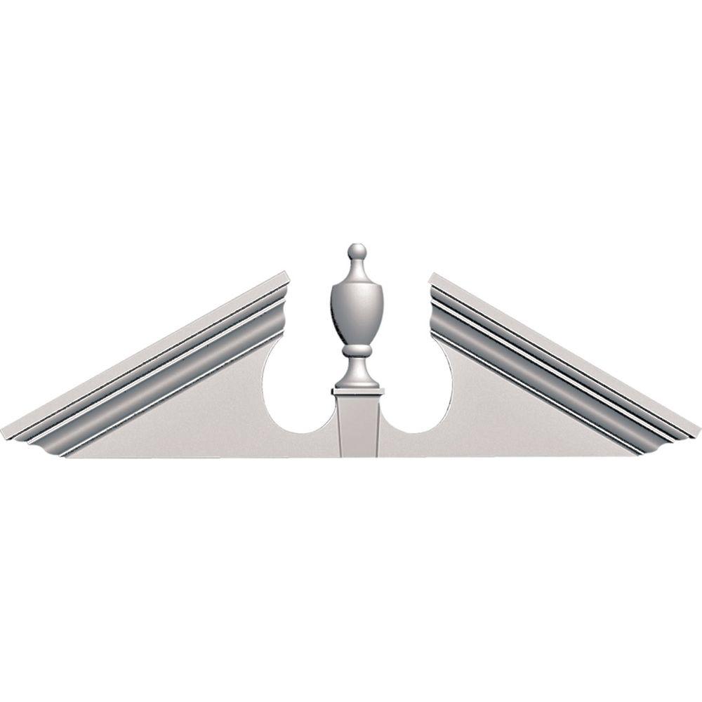 Ekena Millwork 61 In X 7 8 In X 20 In Peaked Urn Pediment Ped61x20x00up The Home Depot