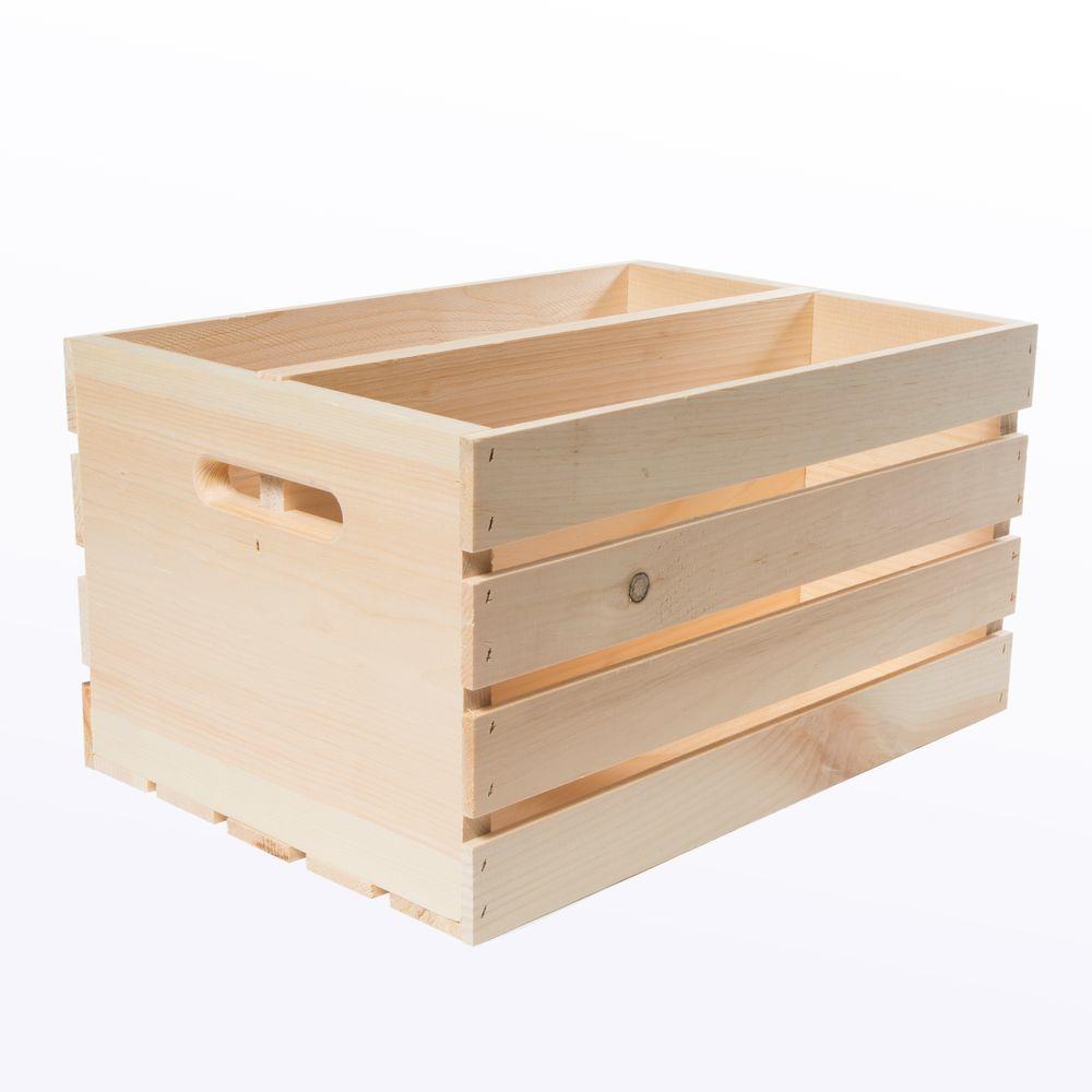 Crates & Pallet 18 in. x 12.5 in. x 9.5 in. Large Wood Crate (3Pack