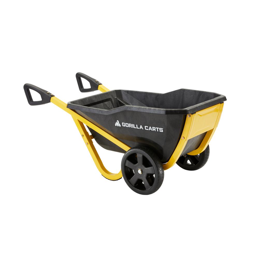 Gorilla Carts 7 Cu Ft Evolution Poly Yard Cart Gcr 7 The Home