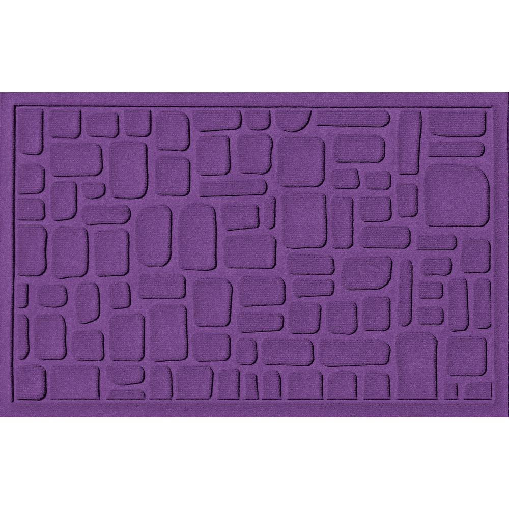 RubberCal Purple English Lavender 18 in. x 30 in. Flower Doormat10