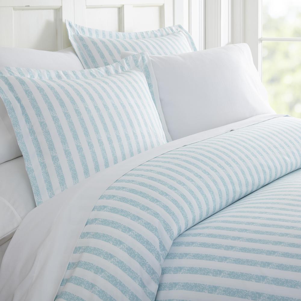 Becky Cameron Rugged Stripes Patterned Performance Light Blue Twin