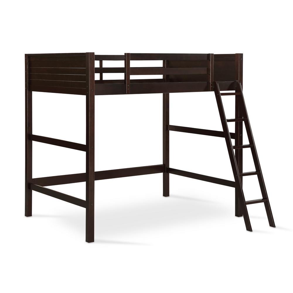 Dorel Living Brio Espresso Full Size Loft Bed Fh8237 The Home Depot