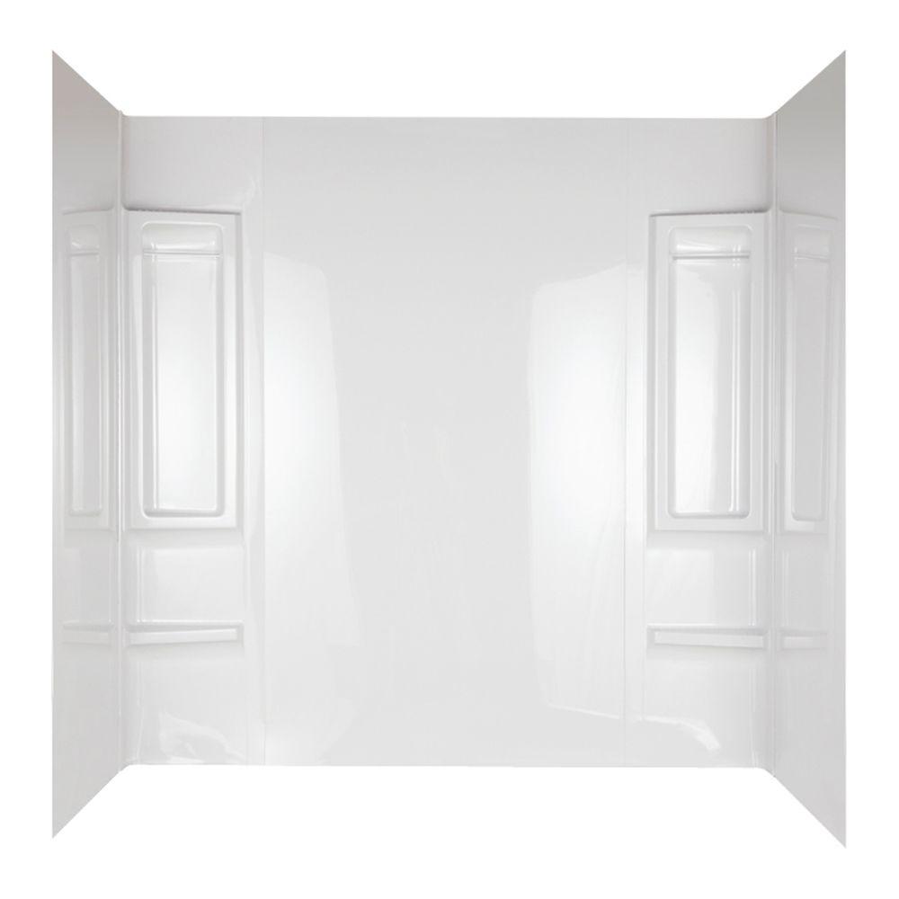 Galiant 31 in. x 60 in. x 80 in. 5Piece Easy Up Adhesive Tub Wall in