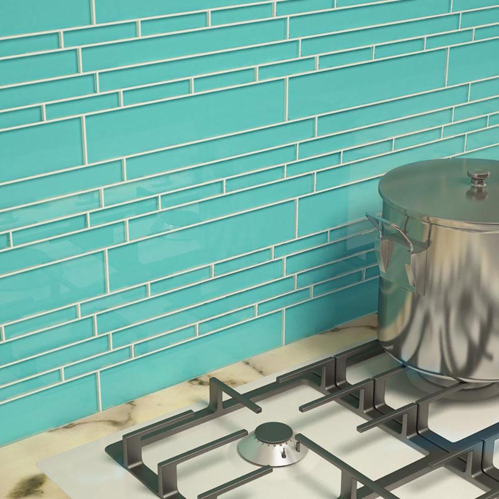 Backsplash Teal Tile Flooring The Home Depot