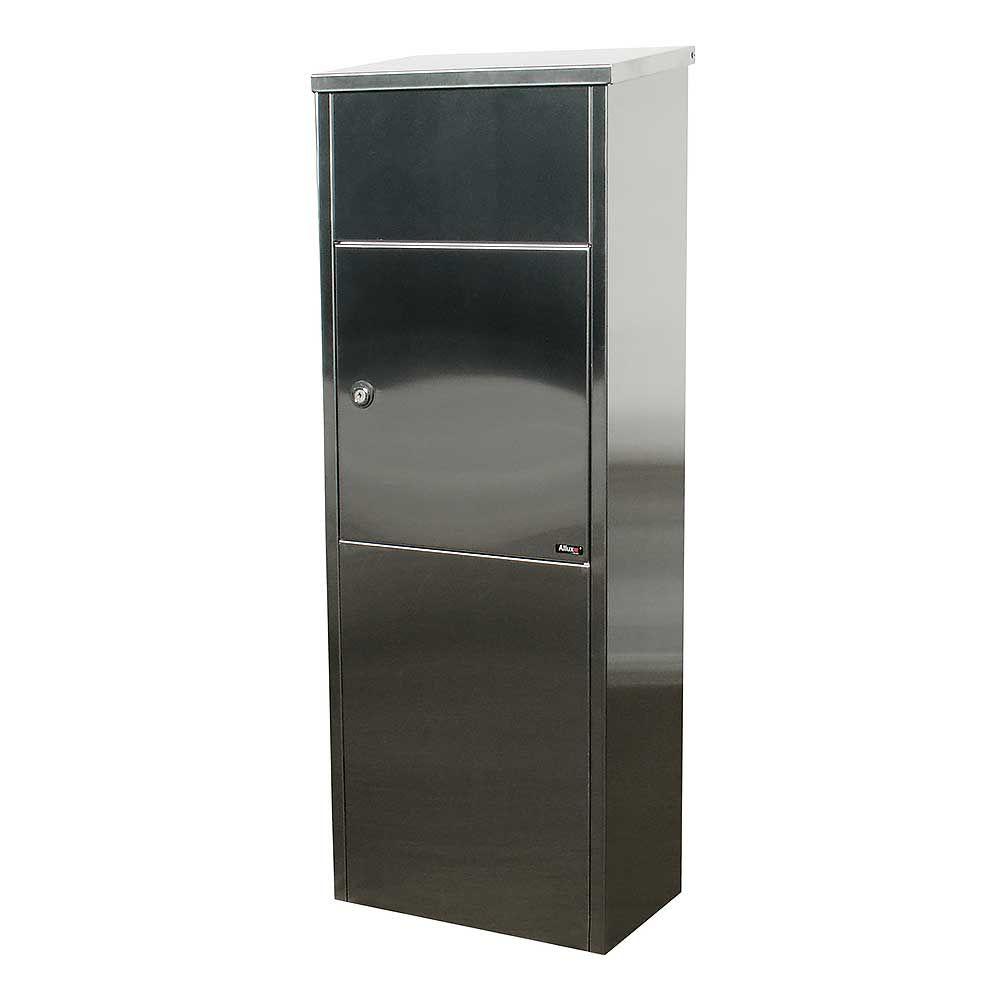 QualArc Allux 600 Stainless Steel Ground Mount Locking Mail/Parcel BoxALX600SS The Home Depot