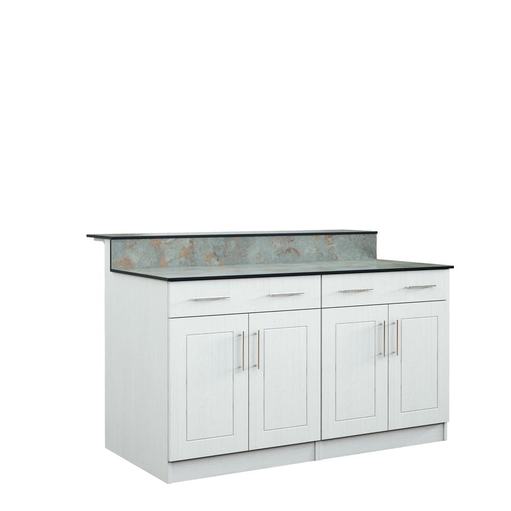 Weatherstrong Palm Beach 59 5 In Outdoor Bar Cabinets With Weatherstrong Palm Beach 59 5 In Outdoor Bar Cabinets With Countertop 4 Door And 2
