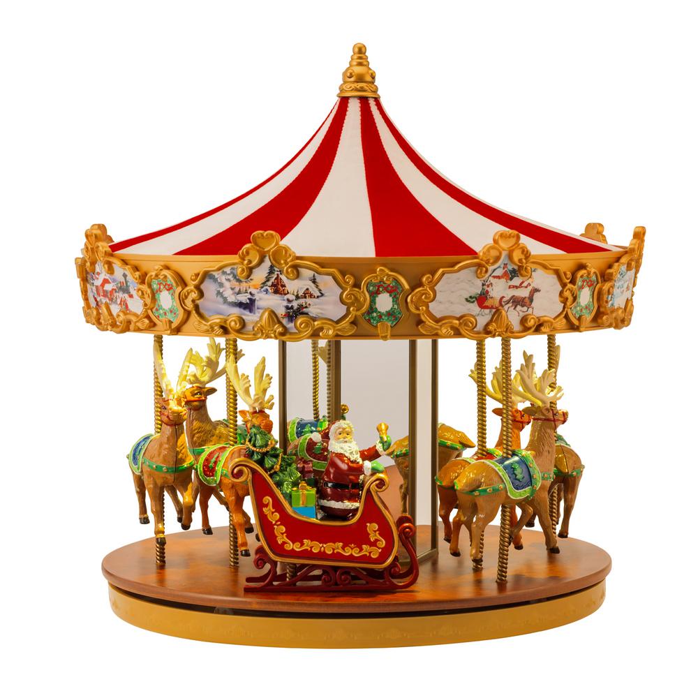 Mr. Christmas 12 in. Very Merry Carousel27611 The Home Depot