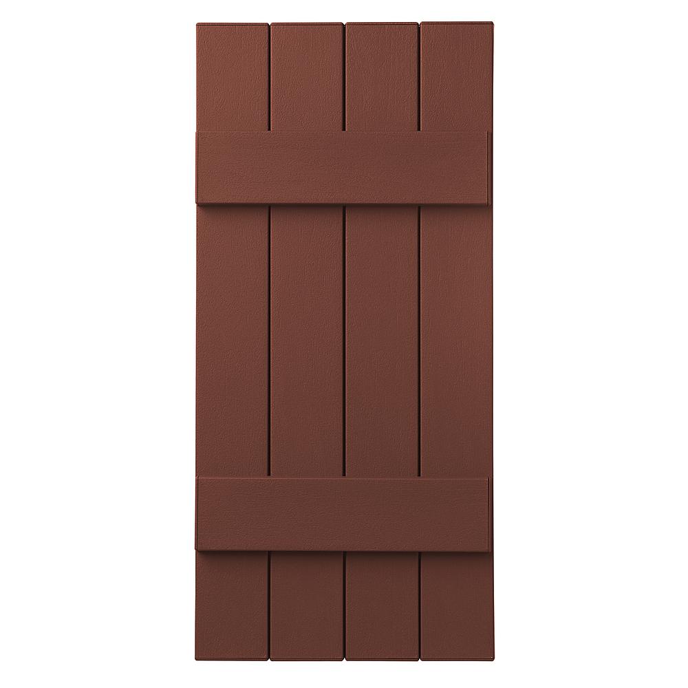 Ply Gem 15 in. x 35 in. Vinyl 4 Board Closed Board and Batten Shutter