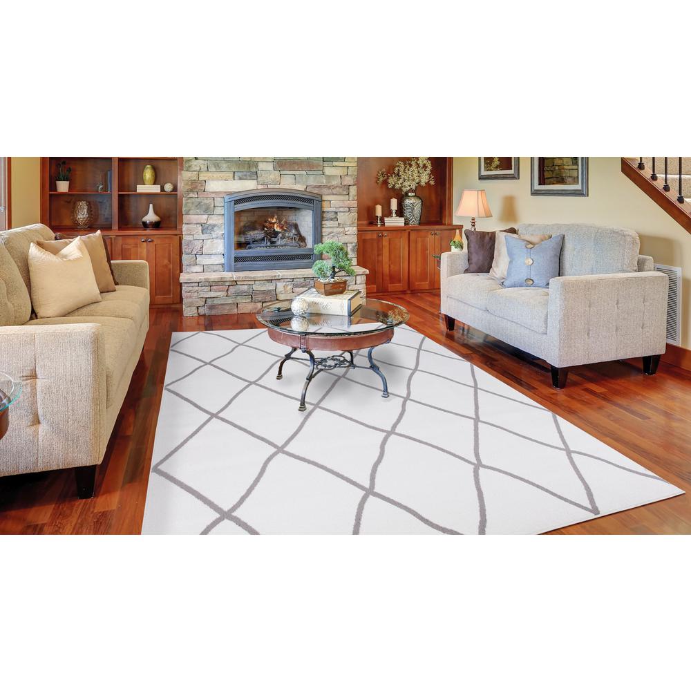 Concord Global Trading Madison Collection Diamond Ivory 5 Ft 3 In X 7 Ft 3 In Area Rug