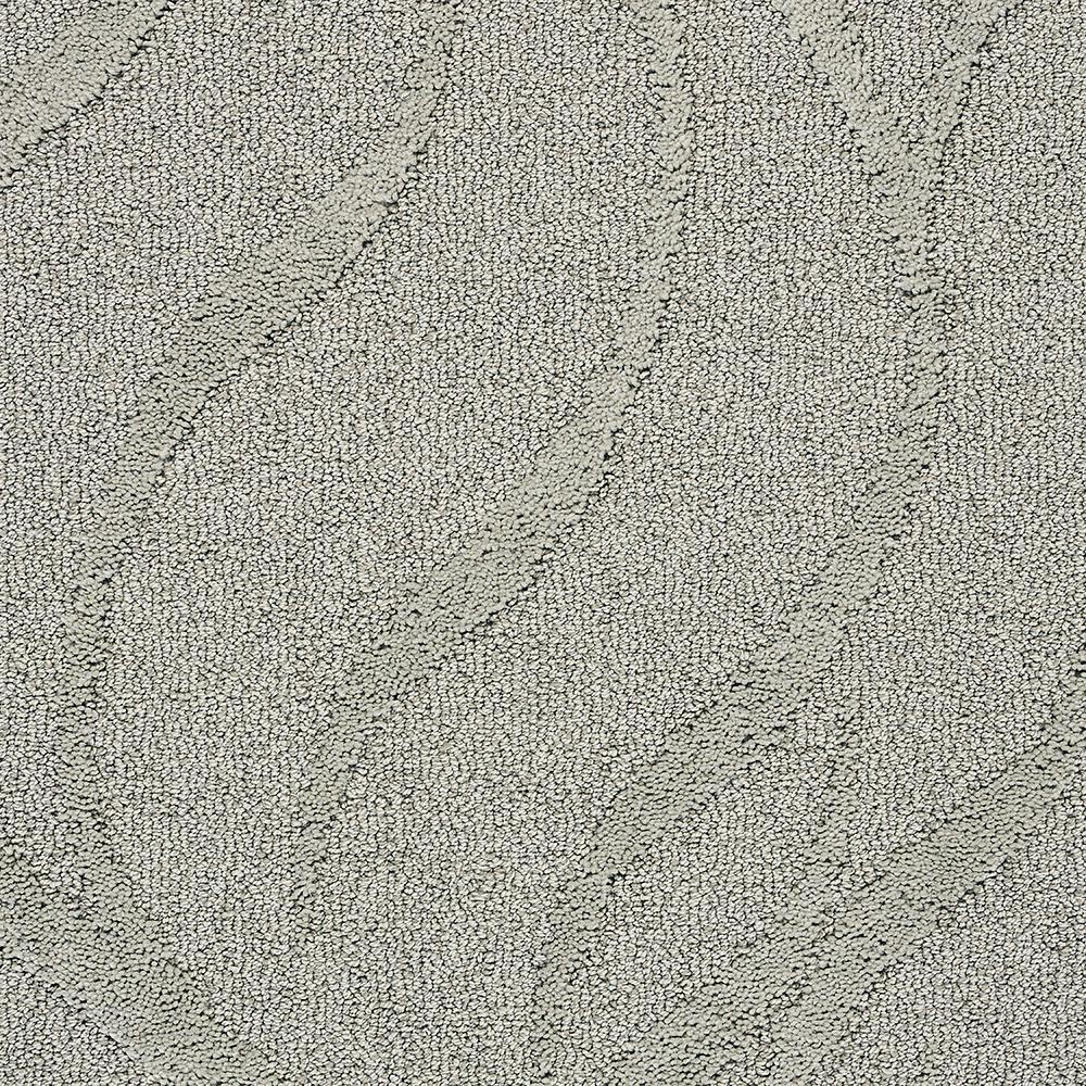 LifeProof Framed Artwork Color Mocha Cream Pattern 12 ft. Carpet