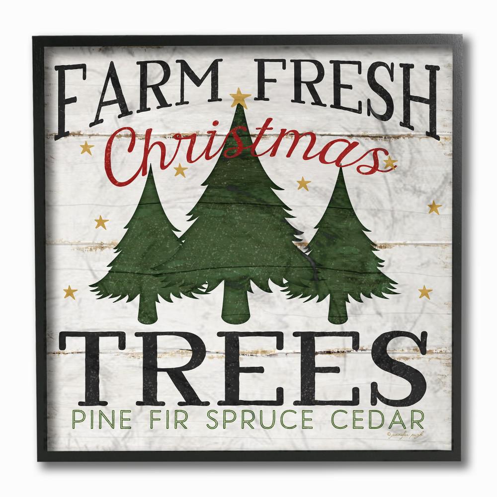 The Stupell Home Decor Collection 12 In X 12 In Farm Fresh Christmas Trees By Jennifer Pugh Wood Framed Wall Art Hwp 178 Fr 12x12 The Home Depot