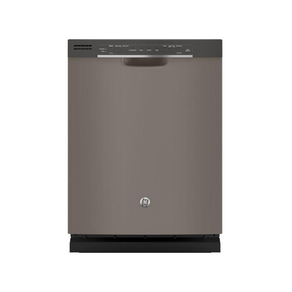 GE Front Control Dishwasher in Slate with Hybrid Stainless Steel Tub