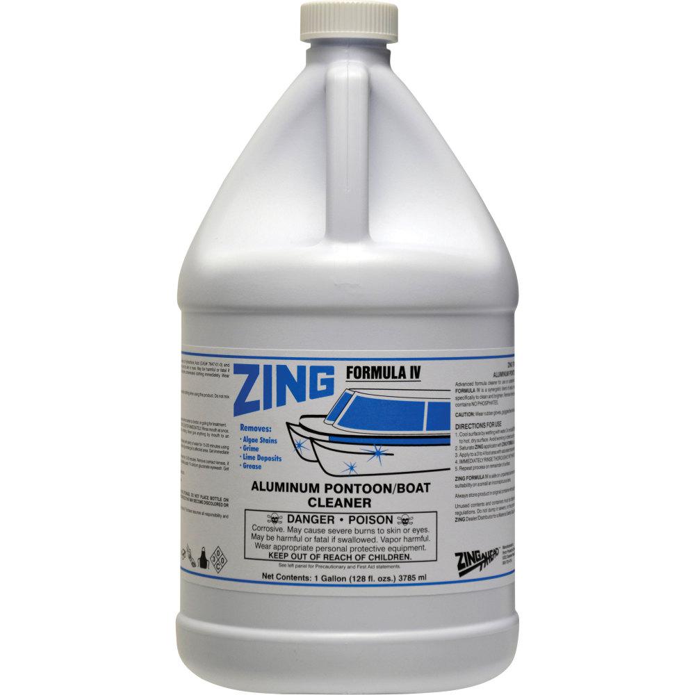 zing 1 gal. formula iv aluminum pontoon and boat cleaner