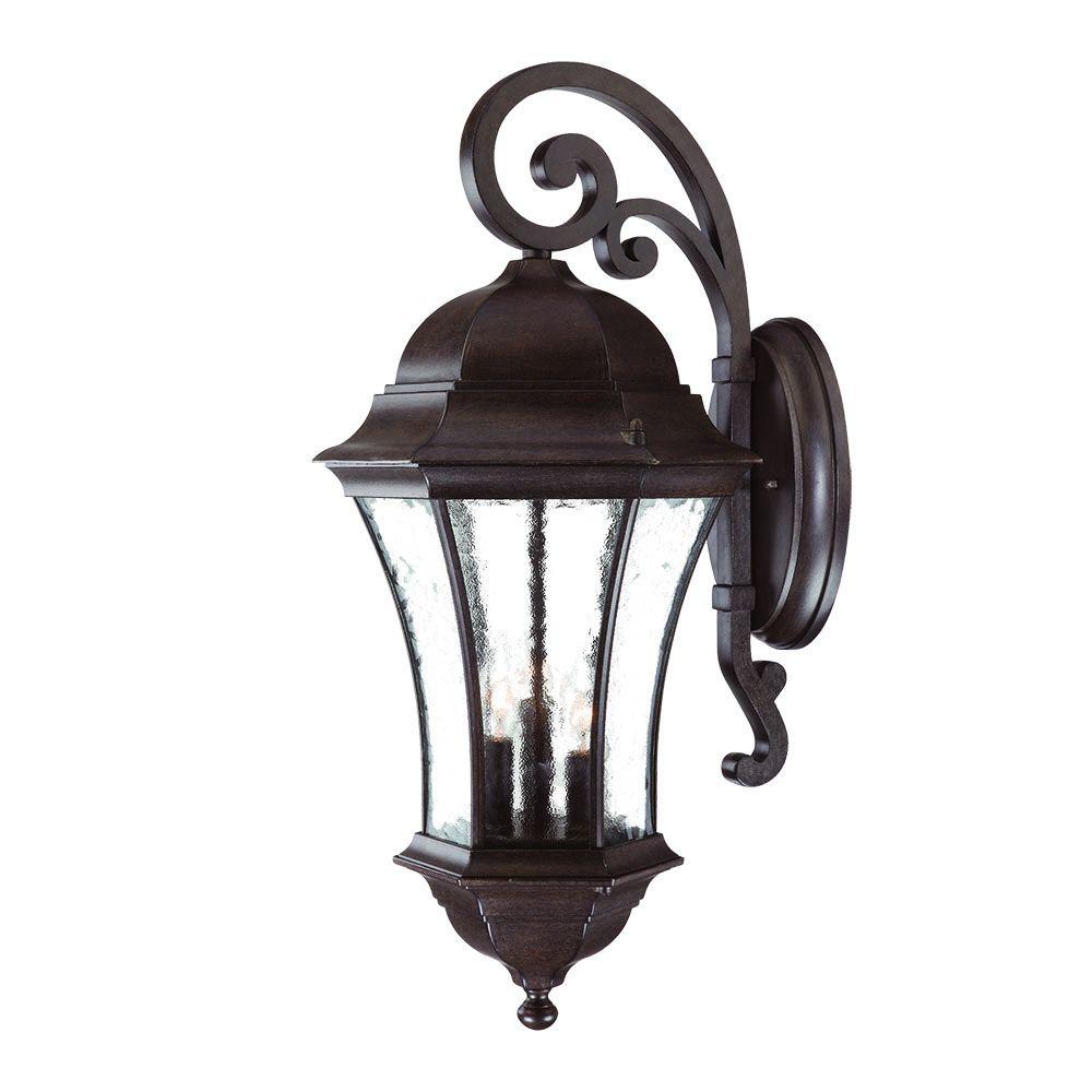 Acclaim Lighting Waverly Collection 3 Light Black C Outdoor Wall Acclaim Lighting Waverly Collection 3 Light Black C Outdoor Wall Mount Fixture