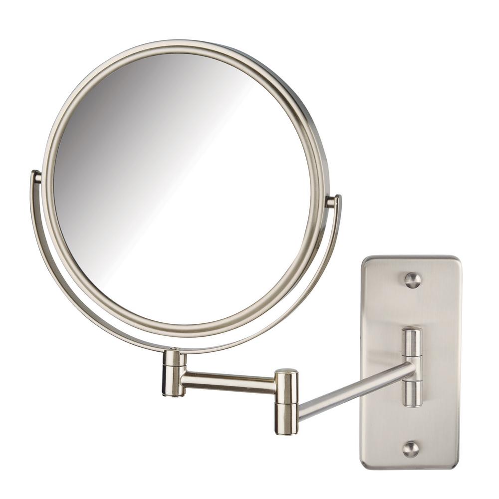 Nickel Makeup Mirrors Bathroom The Home Depot 11