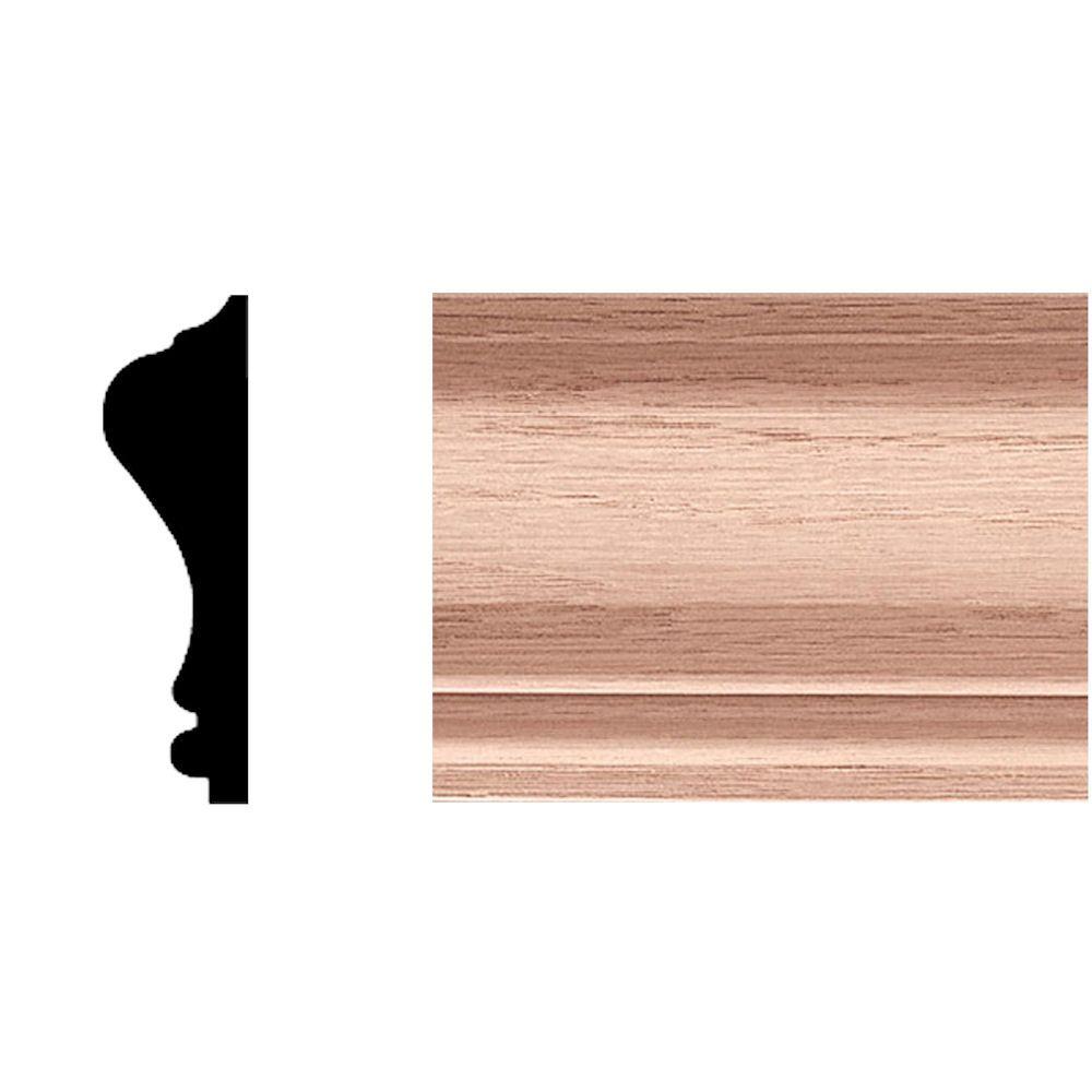 Superior 2 3/4 Chair Rail Part - 9: House Of Fara 3/4 In. X 2-5/8 In. X 8 Ft. Oak Chair Rail Moulding-9000 - The Home Depot