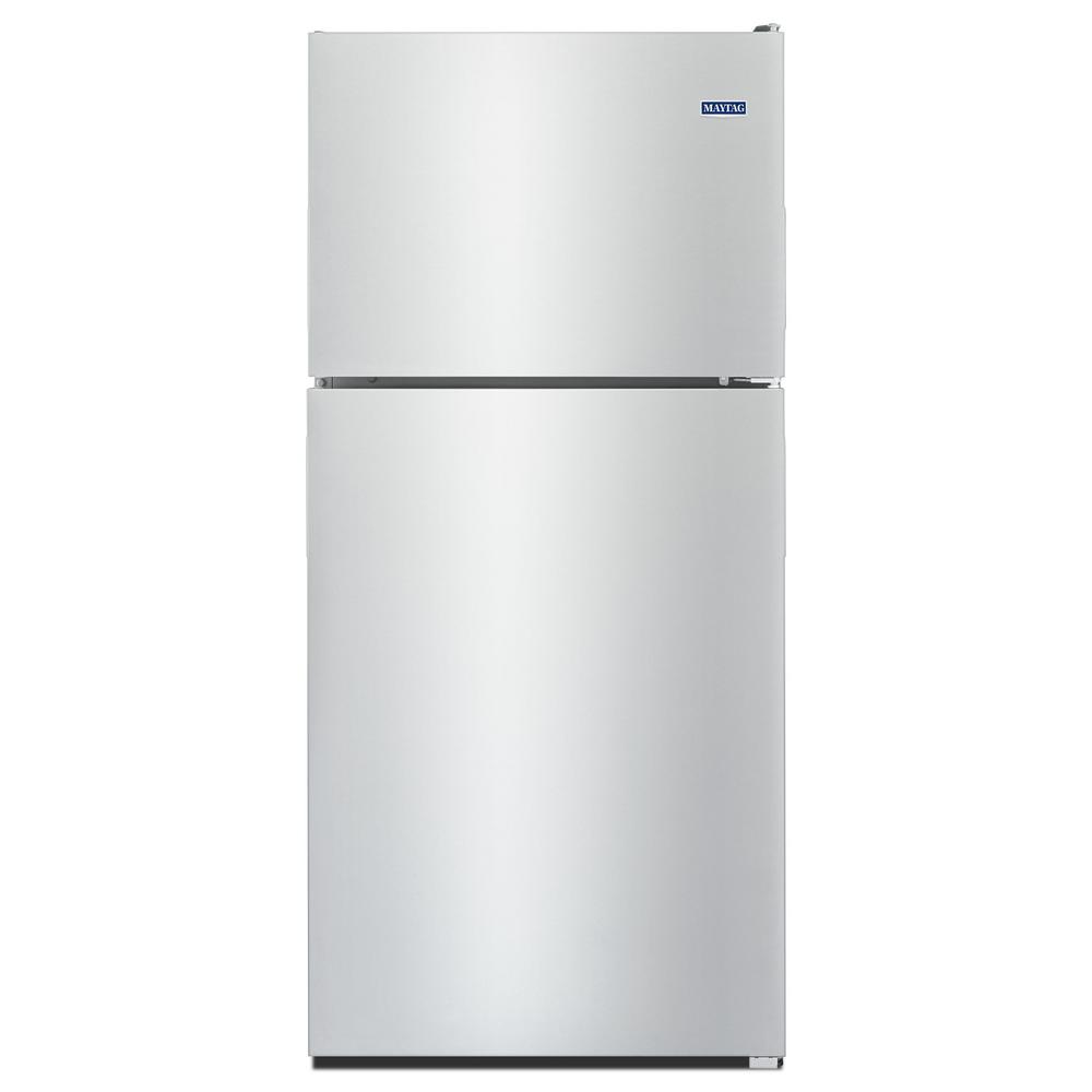 Maytag 18 Cu Ft Top Freezer Refrigerator In Fingerprint