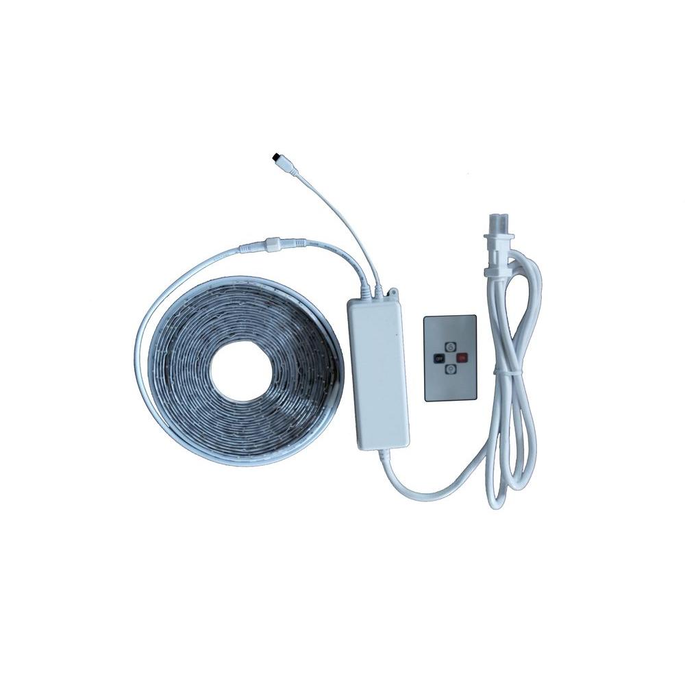 Commercial Electric 24 ft. LED Bright White Indoor/Outdoor Tape Light Kit