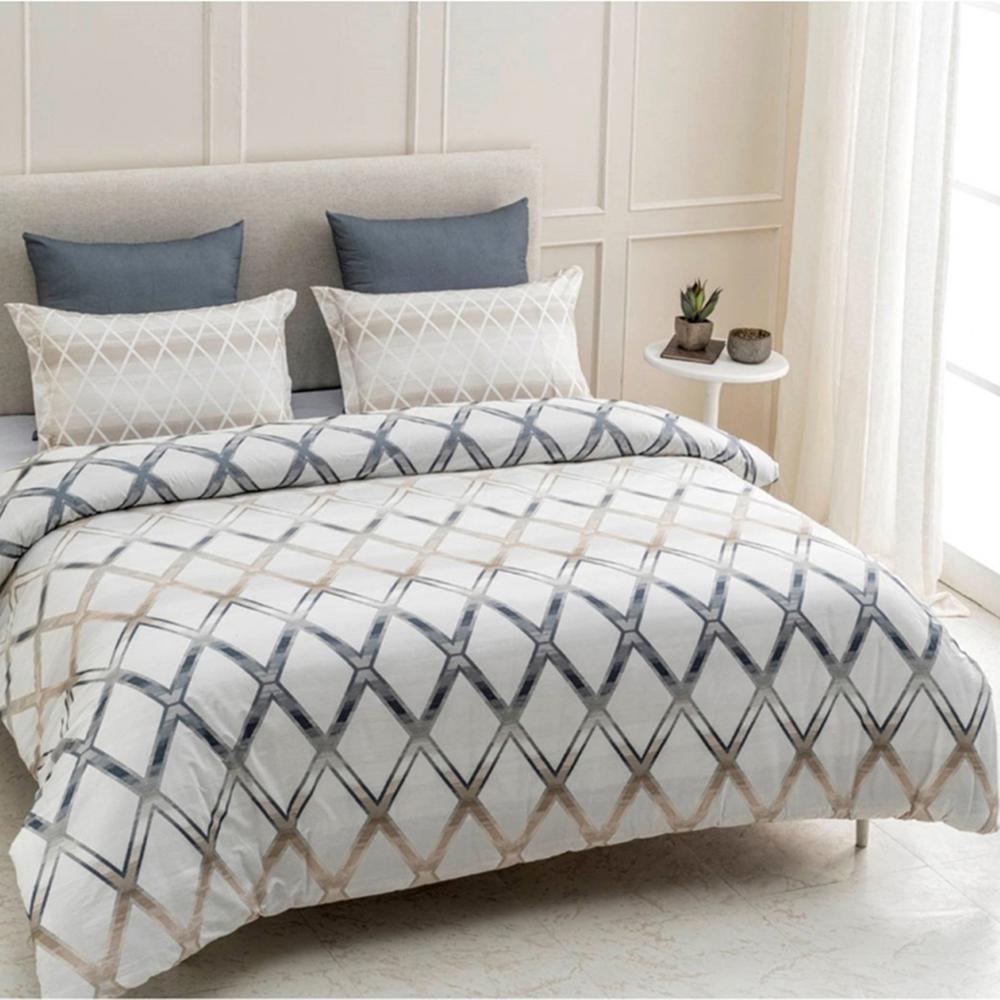 A1 Home Collections Geomania Wrinkle Resistant Reversible Print 100 Geomania Wrinkle Resistant Reversible Print 100 Organic Cotton Multi Color Queen Duvet Cover Set