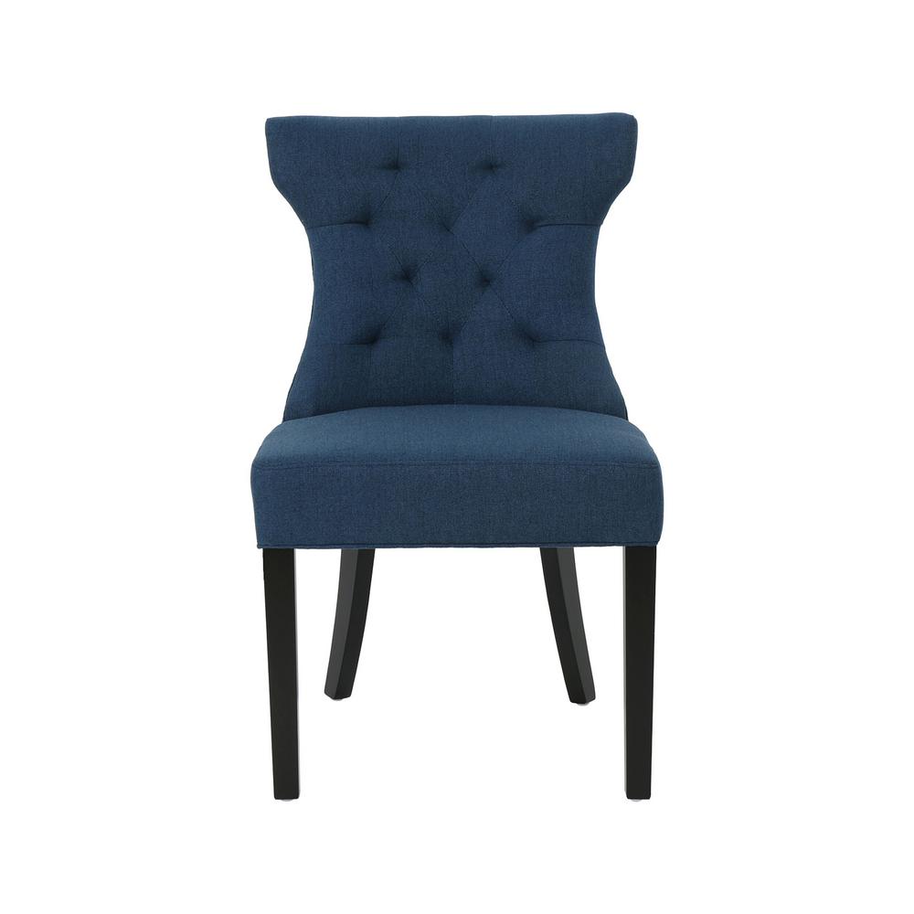 Noble House Mircea Traditional Tufted Navy Blue Fabric Dining Chairs With Textured Back Design Set Of 2 42296 The Home Depot - Navy Blue Upholstered Dining Chair Noble House Mircea Traditional Tufted Navy Blue Fabric Dining Chairs With Textured Back Design Set Of 2 42296 The Home Depot - Navy Blue Upholstered Dining Chair