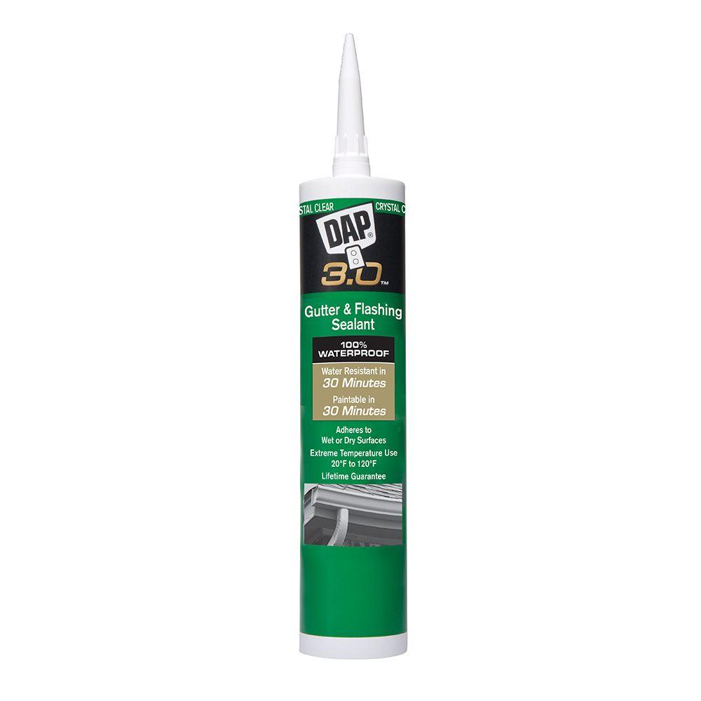 DAP 3.0 9 oz. Crystal Clear Premium Gutter and Flashing Sealant18377