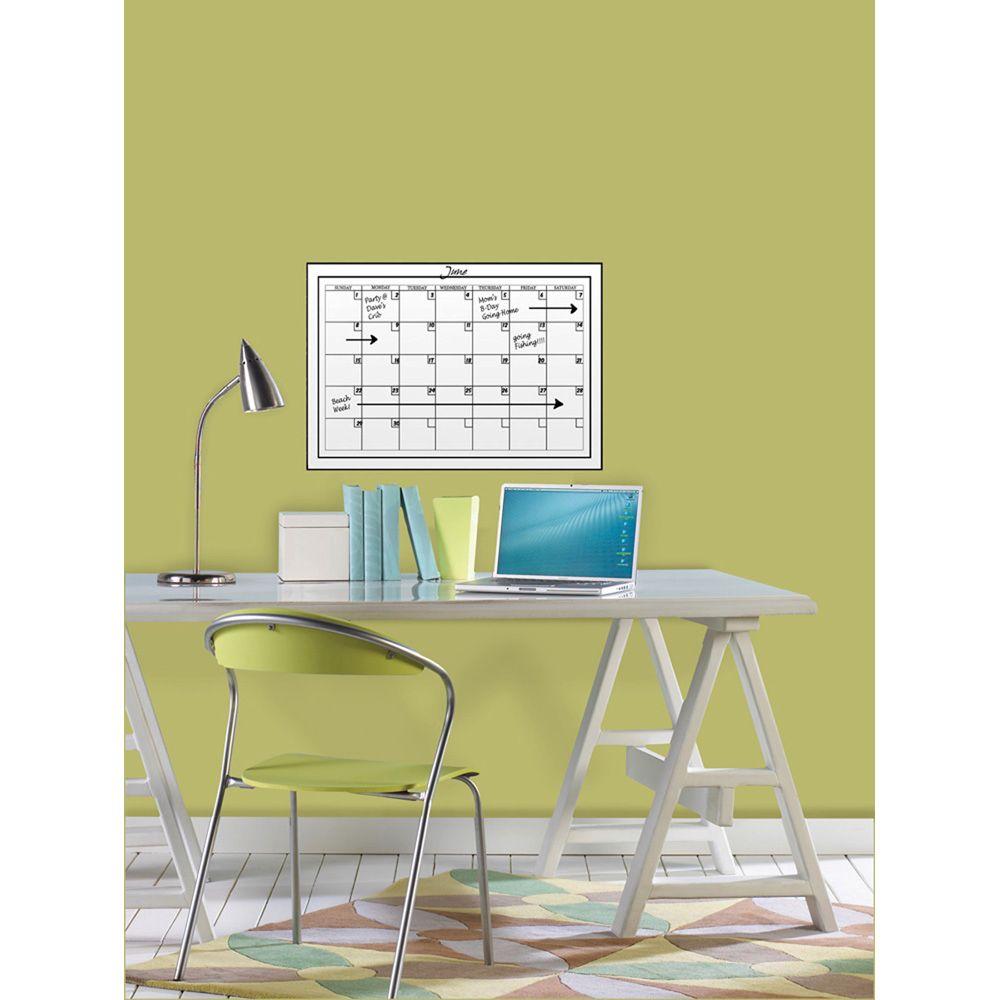WallPOPs 17 5 In X 24 In Dry Erase Monthly Calendar Wall Decal 