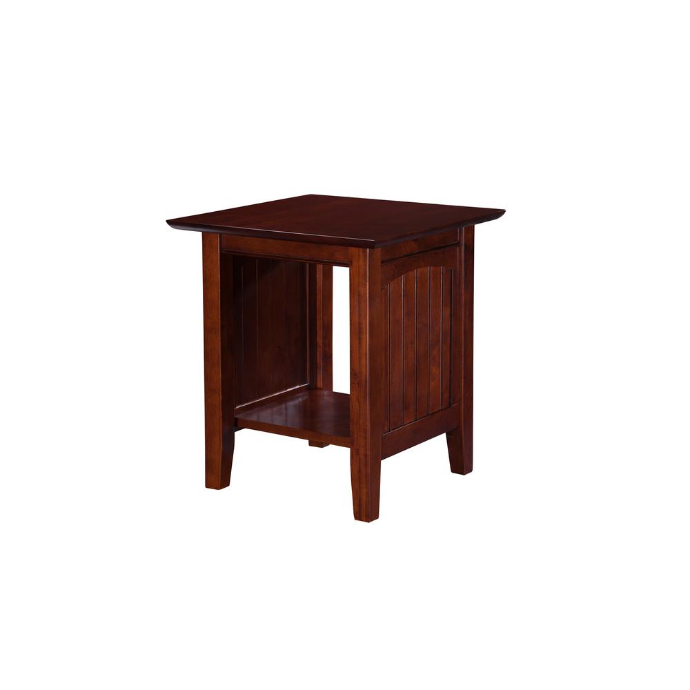 Atlantic Furniture Nantucket Walnut End Table Ah14304 The Home Depot