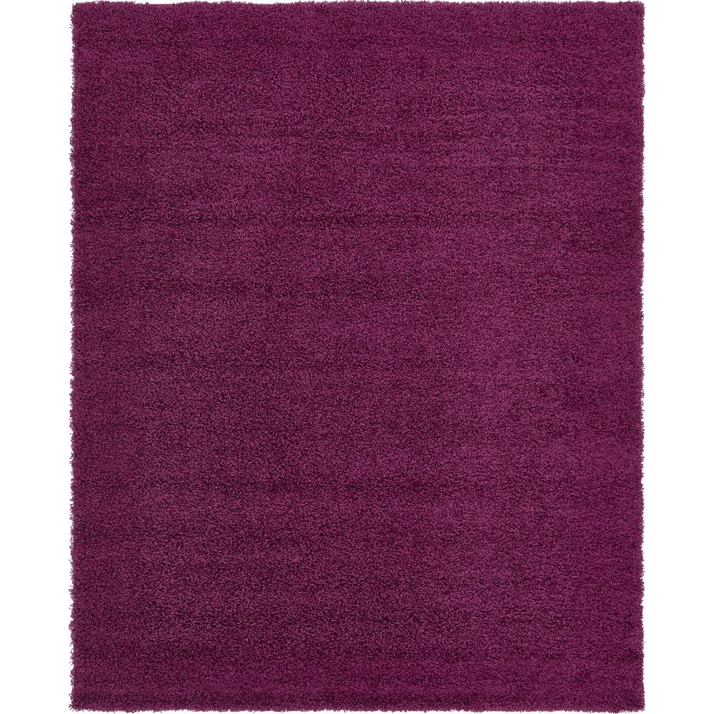 Unique Loom Solid Shag Eggplant Purple 8 Ft X 10 Ft Area Rug 3136698 The Home Depot