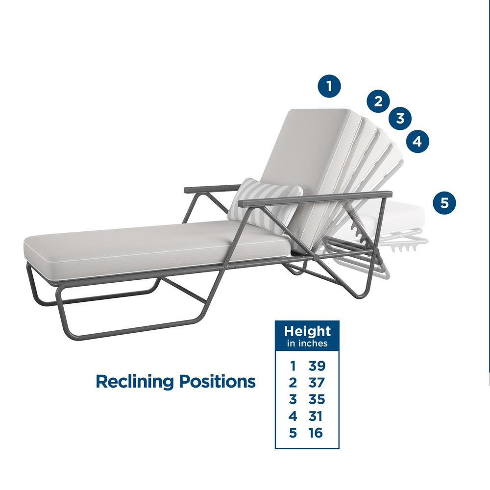 Cosco Novogratz Poolside Gossip Connie Gray Metal Outdoor Chaise Lounge With Cushions 88063cwg1e The Home Depot - Cosco Chaise Lounge Cosco Novogratz Poolside Gossip Connie Gray Metal Outdoor Chaise Lounge With Cushions 88063cwg1e The Home Depot - Cosco Chaise Lounge