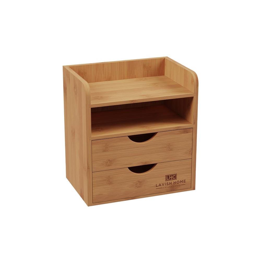 Lipper International Bamboo 9 62 In X 12 62 In Space Saving Desk