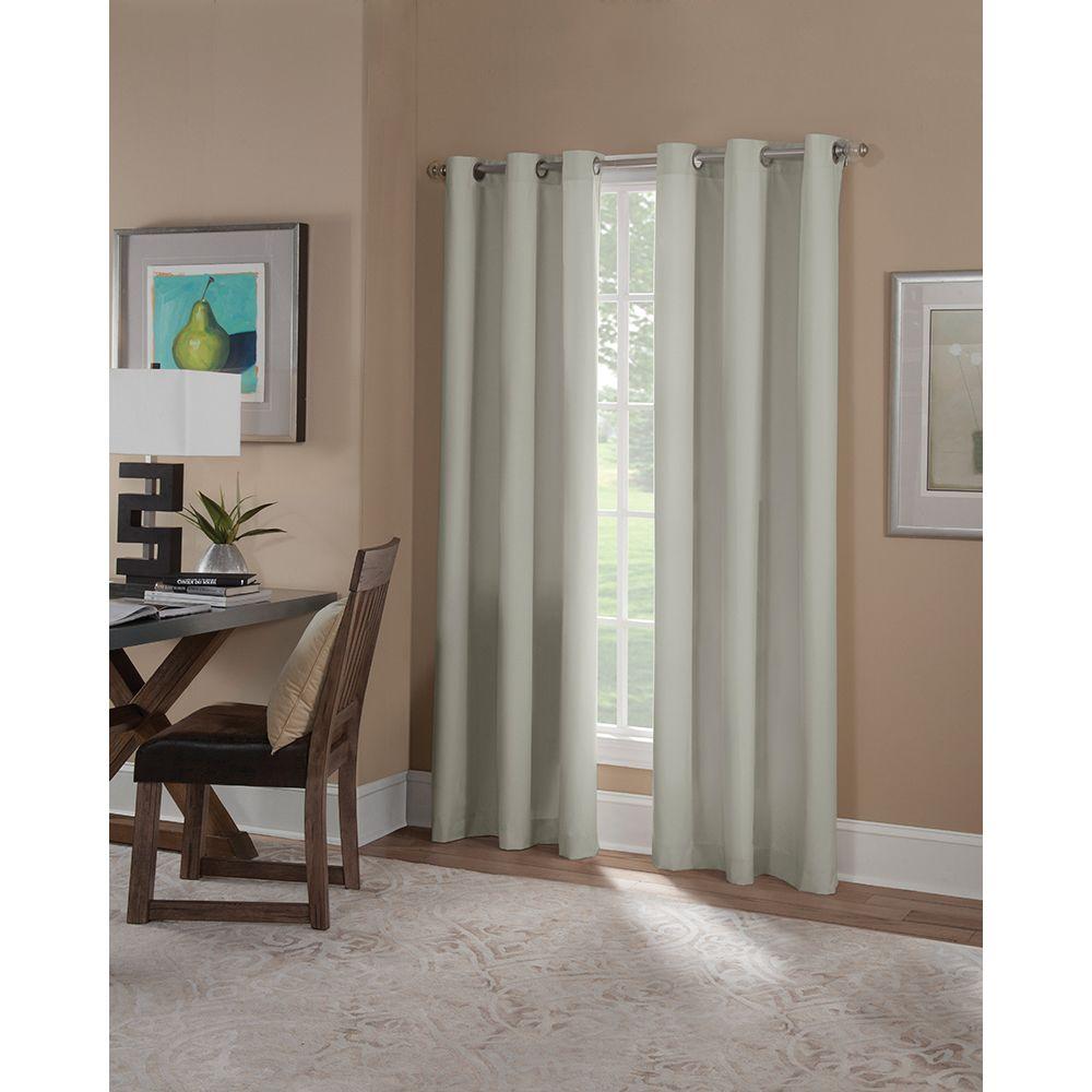 Solaris Microfiber Blackout Window Panel In Linen 42 In W X 84