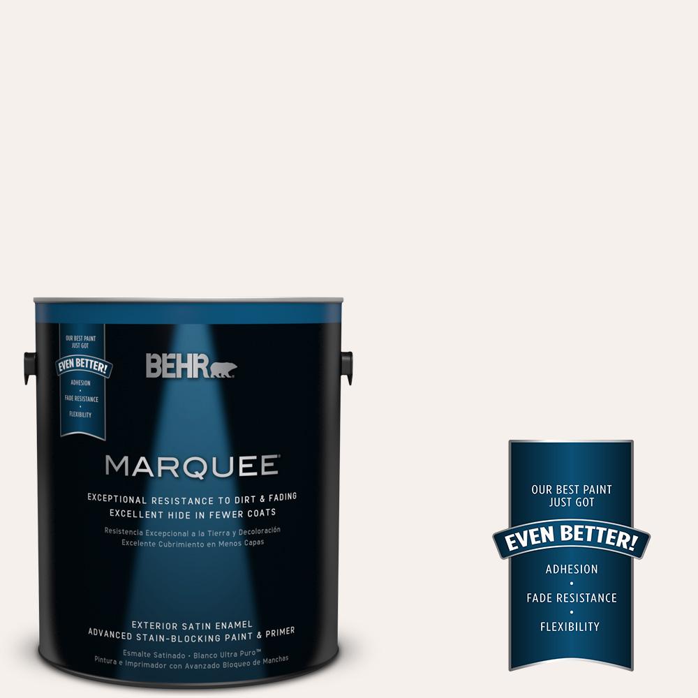 BEHR MARQUEE 1-gal. #PPL-33 Pink Dust Satin Enamel Exterior Paint ...