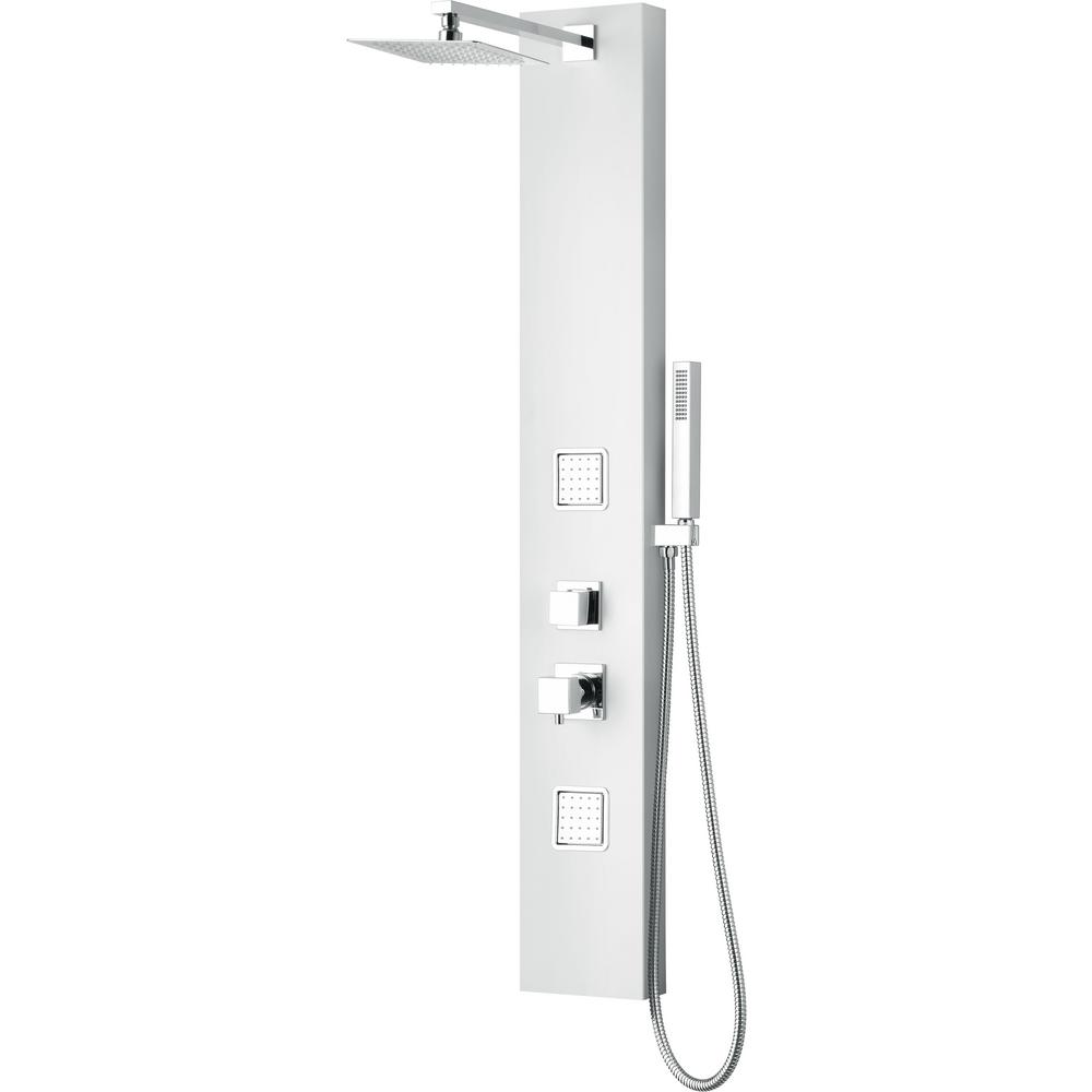 ALFI BRAND 20.13 in. 2Jet Shower Tower in WhiteABSP60W The Home Depot