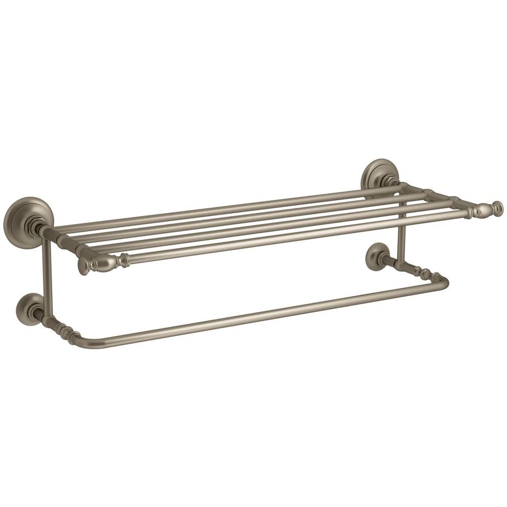 Delta Freestanding Triple Towel Rack in SpotShield Venetian Bronze-FSS01-VBR - The Home Depot