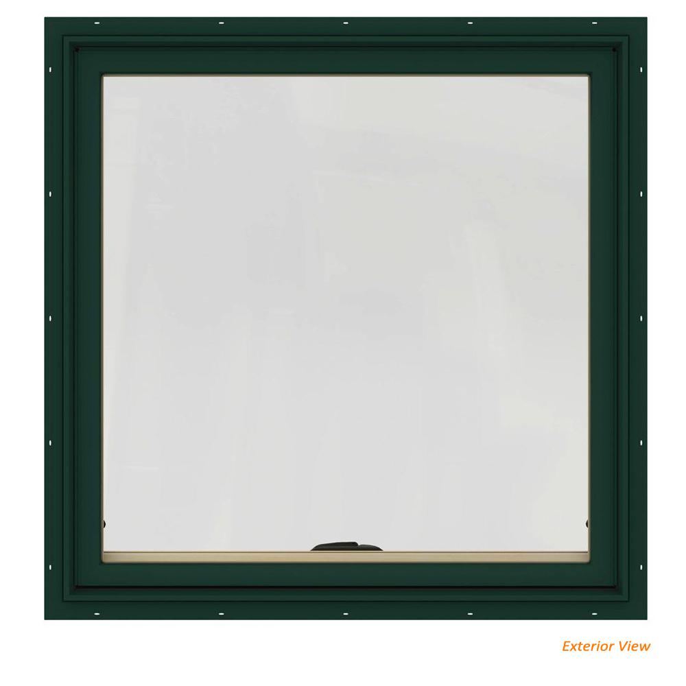 JELD WEN 36 In X 36 In W 2500 Series Green Painted Clad Wood