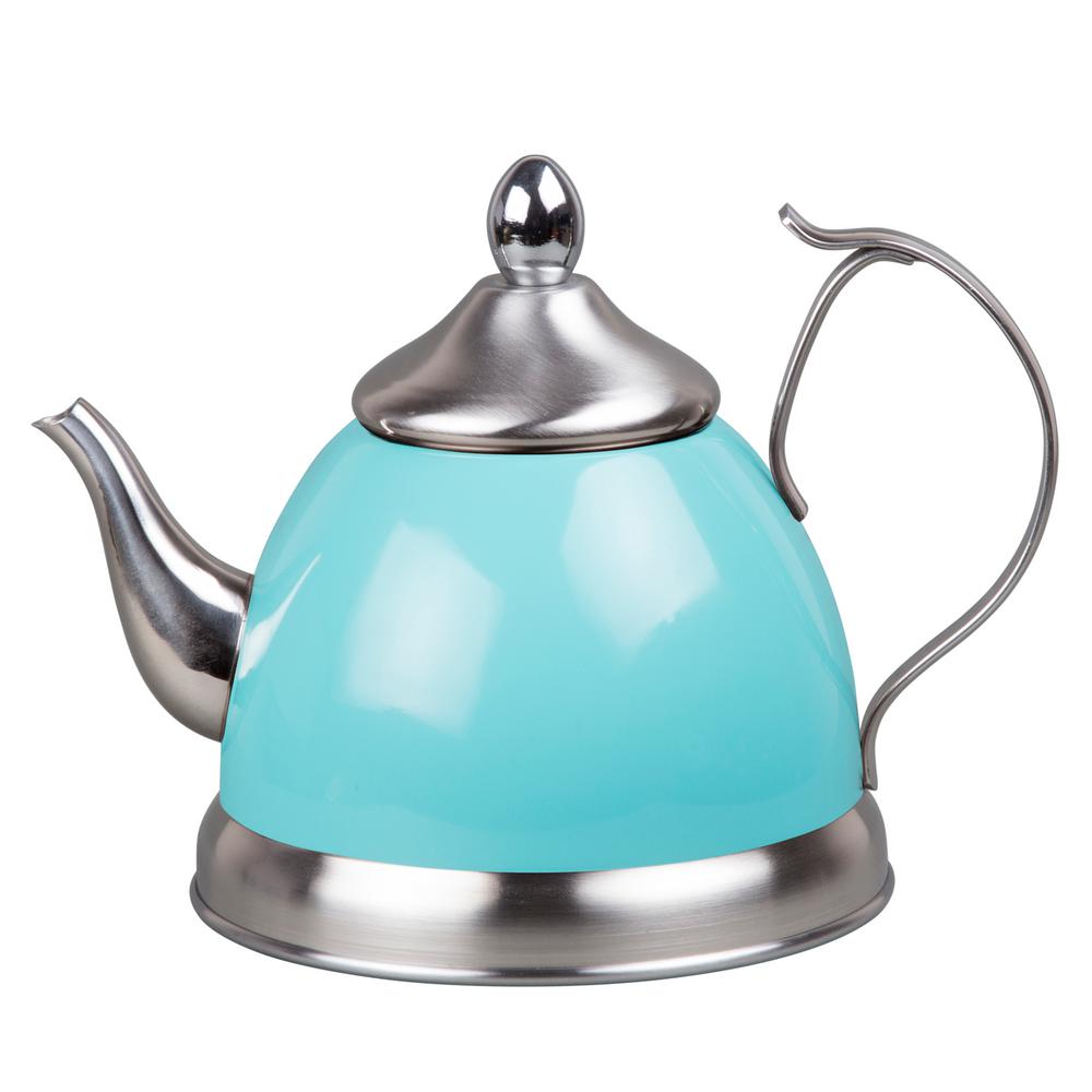 turquoise tea kettle