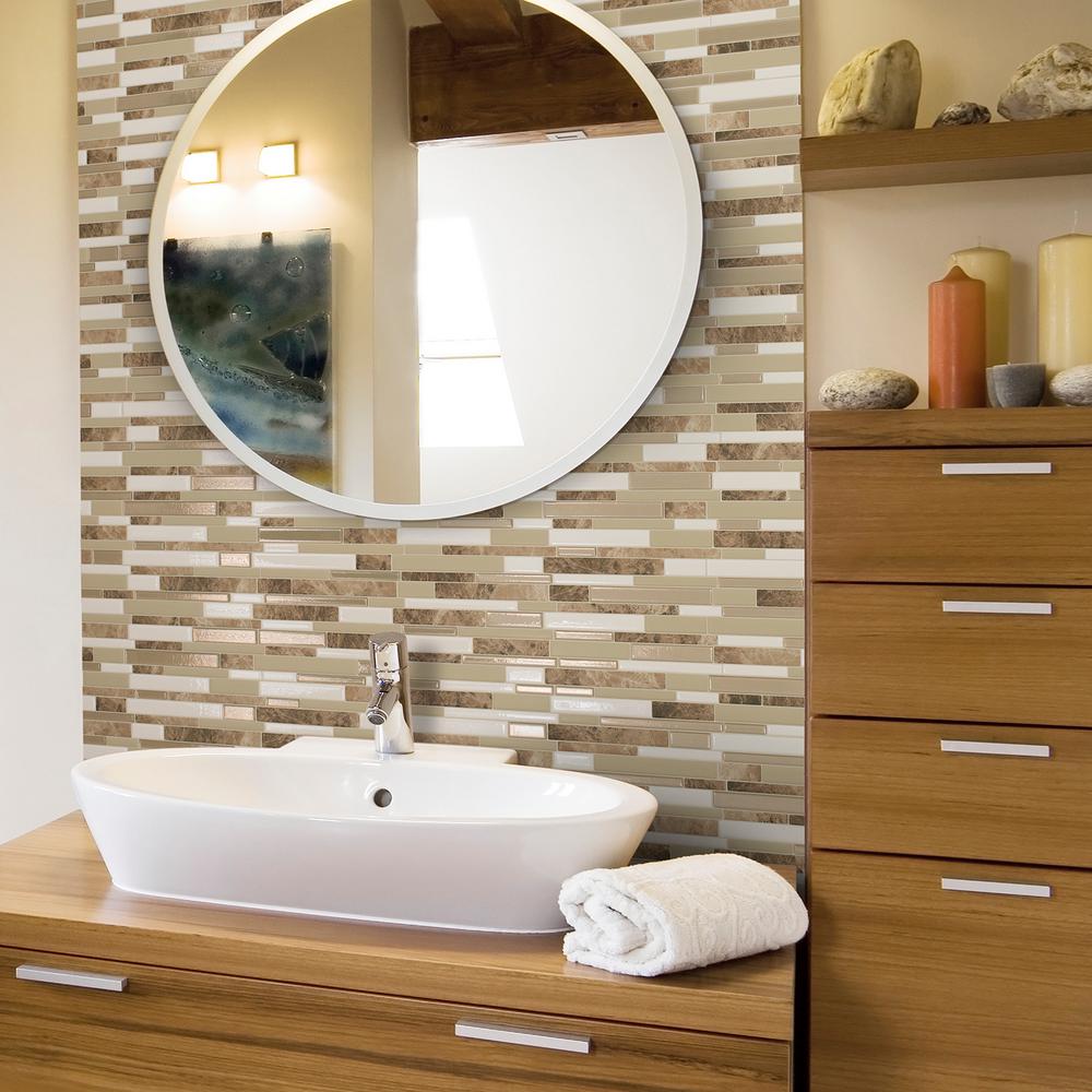 Smart Tiles Milano So Brown 11 55 In W X 9 65 H L And 9 Smart Tiles