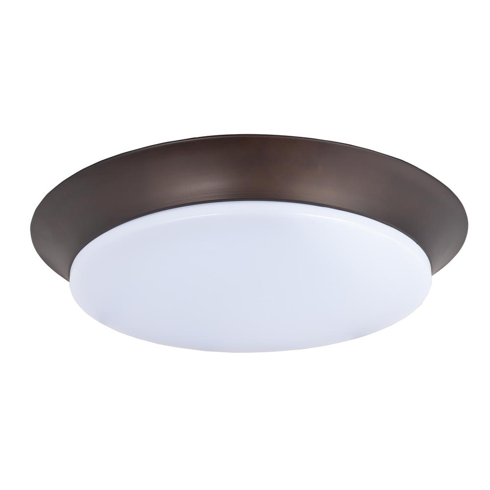 Led Flush Mount Lights Lighting The Home Depot Profile Ee Led 1 Light Bronze Flushmount Maxim Lighting